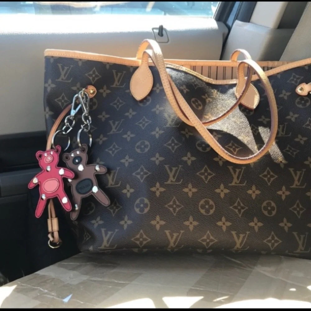 Authentic Prada Brown Bear Saffiano Trick Bag Charm - Picture 7 of 13